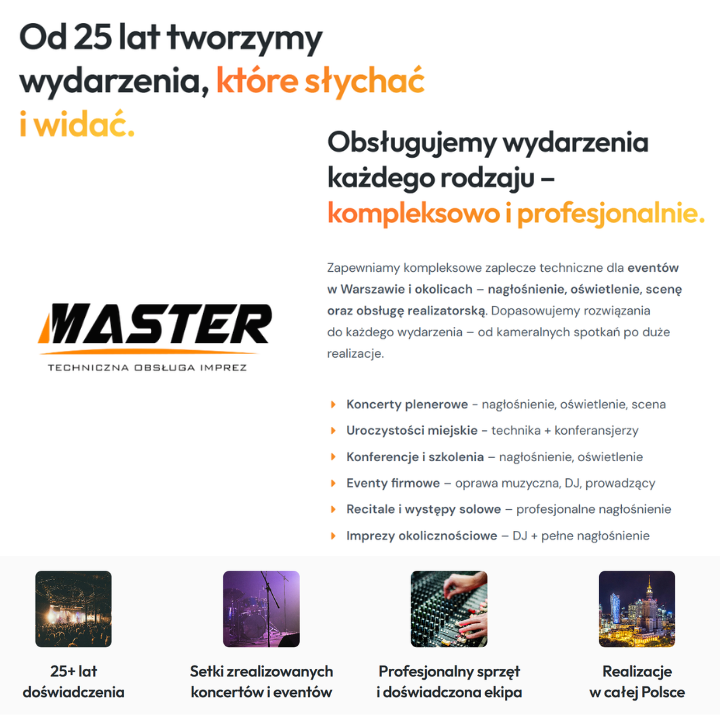 Nagłośnienie eventów Warszawa